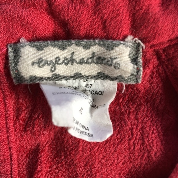 Red Embroidered Halter Dress - Picture 4 of 6